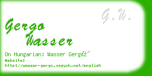 gergo wasser business card